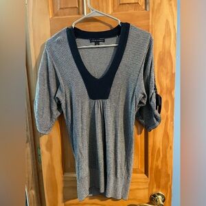 Banana Republic navy blue striped tunic